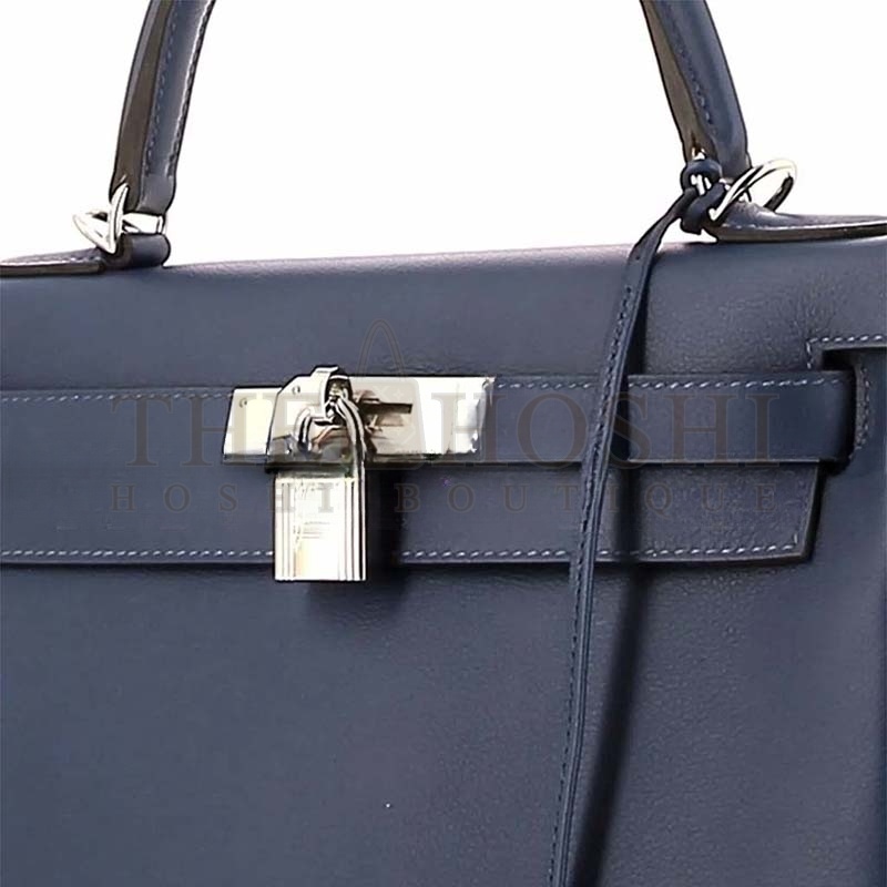 H**me5 KELLY 28 VORMANDUM NAVY SILVER (28*22*10cm) Master Quality